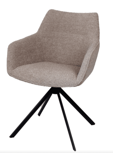 Trend Collection Johnson roterende spisestol boucle grå