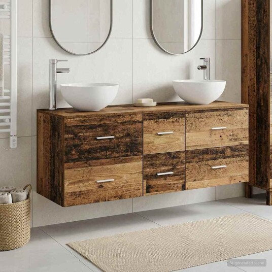 vidaXL Baderomsskapsett 3 stk. Gammelt tre 49,5 x 41 x 64,5 cm vidaXL Baderomsskapsett 3 stk. Gammelt tre 49,5 x 41 x 64,5 cm