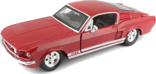 Maisto Ford Mustang GT 1967 Modellbil 1:24 Rød