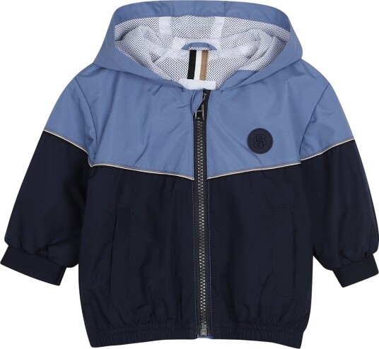 BOSS Hooded Windbreaker Navy 81
