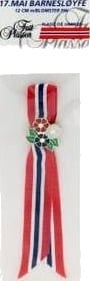 Sløyfe 17 Mai Sløyfe 12cm med Pin-Feste