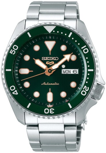 Seiko 5 Sports Herreklokke SRPD63K1 Grønn/Stål Ø42.5 mm
