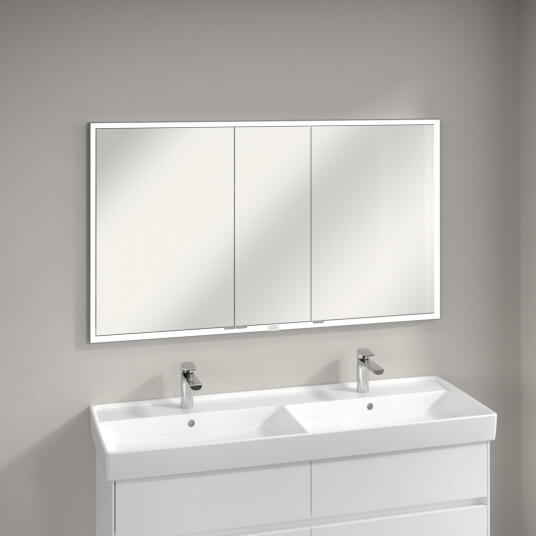 VILLEROY & BOCH MY VIEW NOW SPEILSKAP INNBYGGING 130X75 M/ LYS