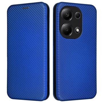 Xiaomi Redmi Note 13 Pro 4G/Poco M6 Pro Flip-deksel Karbonfiber Blå