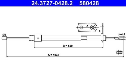 Bremsewire ATE 24.3727 0428.2