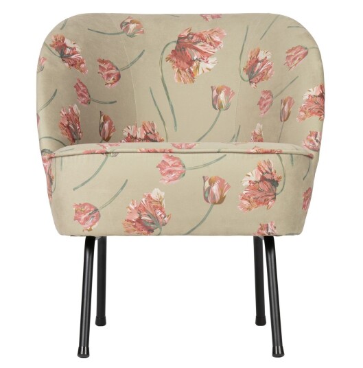 BePureHome Vogue Loungestol - Rococo Agave Velour Unoliving
