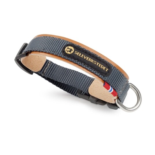 Seleverkstedet Secure Dog Collar Grå/brun XS