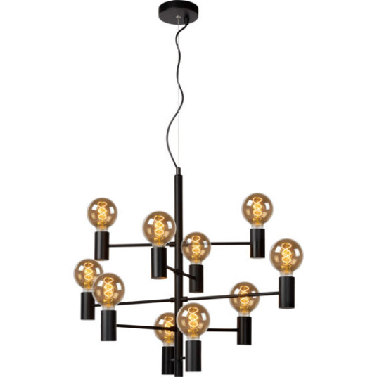 Lucide Leanne Pendellampe 10xE27 Sort - 91898