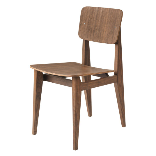 Gubi C-Chair Dining Chair Veneer American Walnut