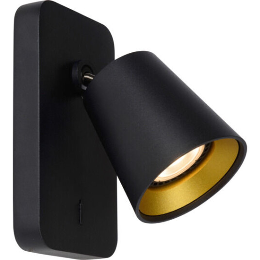 Lucide Turnon Spotlight GU10 Sort/Gull - 91834
