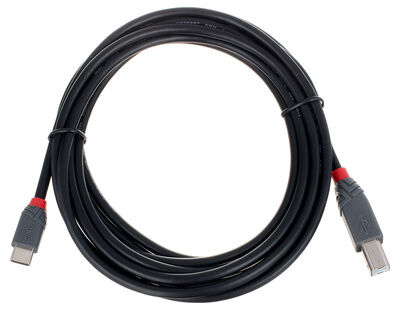 Lindy 3m USB 2.0 Type C til Type B Kabel Svart