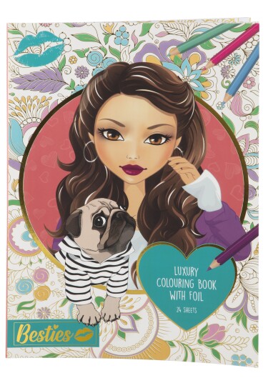Besties Luxury foil colouring book 140033 Besties Luxury foil colouring book 140033
