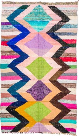 Marokkansk Boucherouite teppe 155 x 260 cm Størrelse: 155 x 260 cm