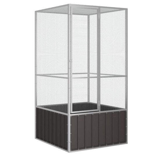 Fuglebur Antrasitt 111X107X211.5 cm Galvanisert Stål