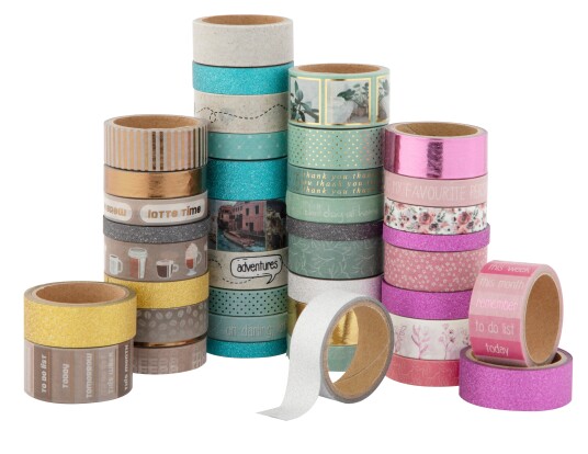 Craft Sensations Washi-tape 40-pakke + oppbevaringsboks Craft Sensations Washi-tape 40-pakke + oppbevaringsboks