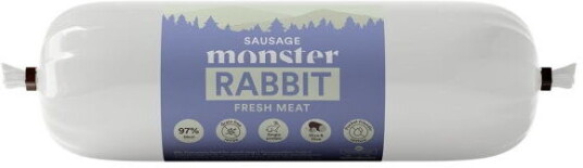 Monster Pet Food Hundemat Kaninpølse 400 g - Våtfôr til Hund