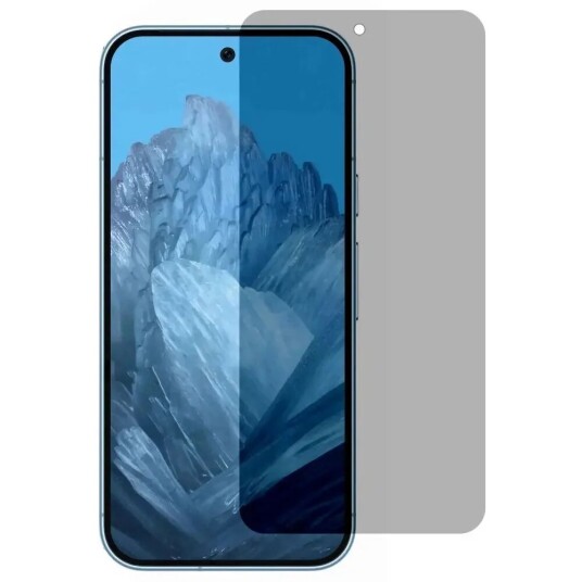 INCOVER Google Pixel 9 Skjermbeskytter i Herdet Glass m. Privacy - Full Fit - Gjennomsiktig / Svart