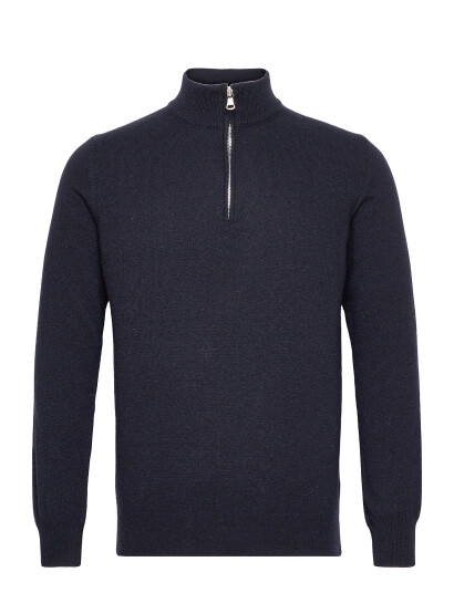 Oscar Jacobson Patton Half Zip - Navy - M