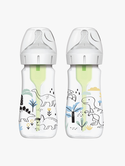 Dr Brown Wideneck 270ml 2-Pakk Dinosaur Flerfarget ONE SIZE
