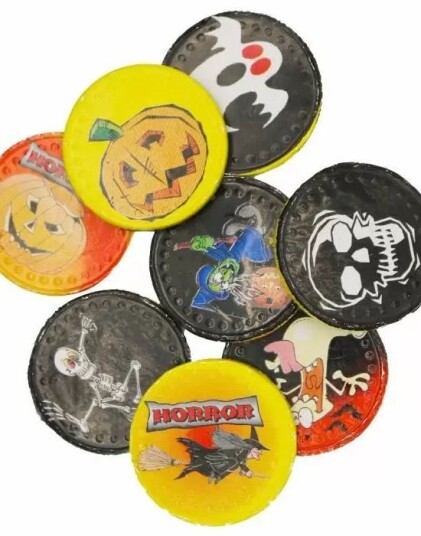 1 kg Horror CoinSjokolademynter med Skumle/Halloween Motiver 1 kg Horror CoinSjokolademynter med Skumle/Halloween Motiver