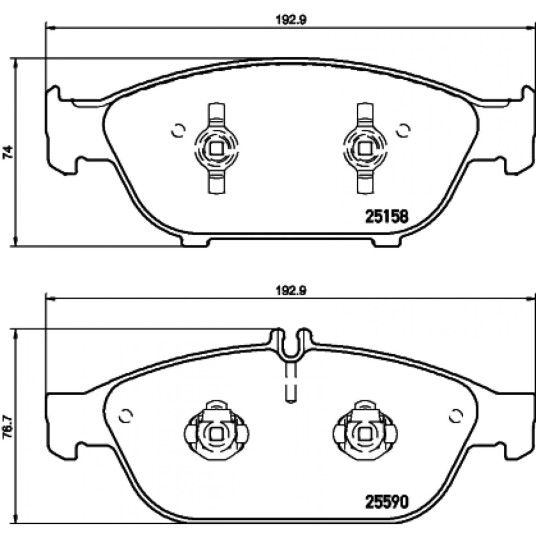 Bremseklosser HELLA 8DB 355 020 681