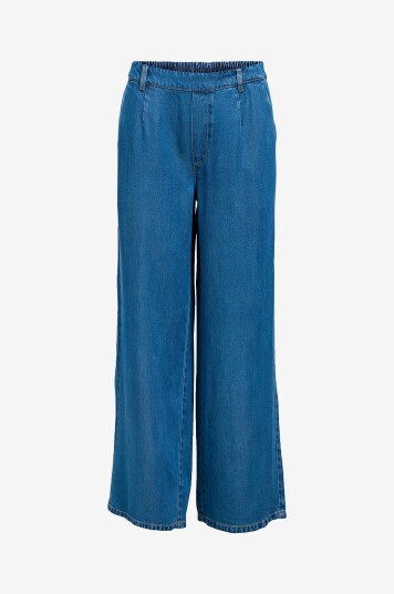 Object Bukser objFrame Lisa Wide MW Pants Blå