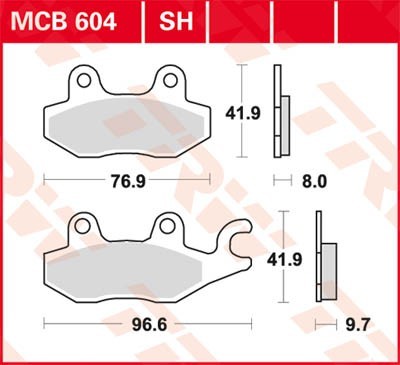 Bremseklosser TRW MCB604 Bremseklosser TRW MCB604