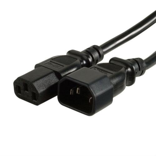 Dell - Strømkabel - IEC 60320 C14 til IEC 60320 C13 - AC 250 V - for EqualLogic FS7600, FS7610  PowerEdge T330  PowerVault MD1420  Storage SC200, SC400, SC420