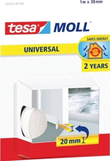Tesa Moll Isolasjons /Tetningsbånd Brun 1 Rull 05422 00101 03