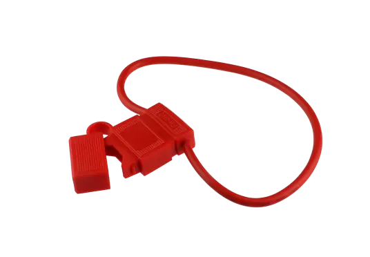 Holder for flatstiftsikring - med gummikappe