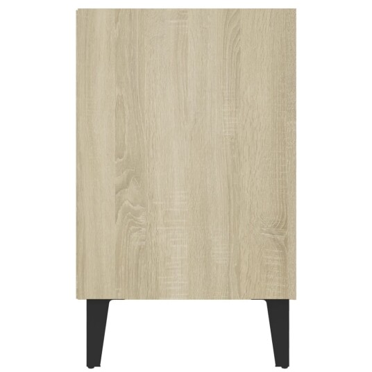 vidaXL TV-benk med metallben sonoma eik 103,5x30x50 cm