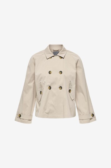 Only Carmakoma   Jakke carApril Life Short Trenchcoat Otw   Beige