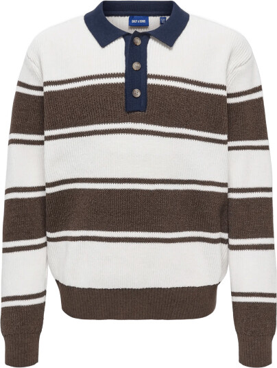 ONLY & SONS Osjrodger Rlx Polo Knit White 146 152