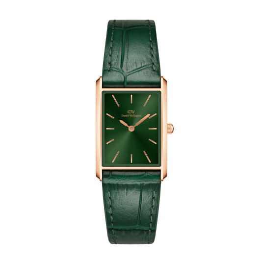 Daniel Wellington DW Watch Bound Crocodile Emerald Sunray Rose Gold 22x32 MIC