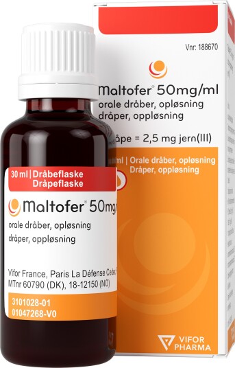 Maltofer 50 mg/ml dråper oppløsning 30 ml