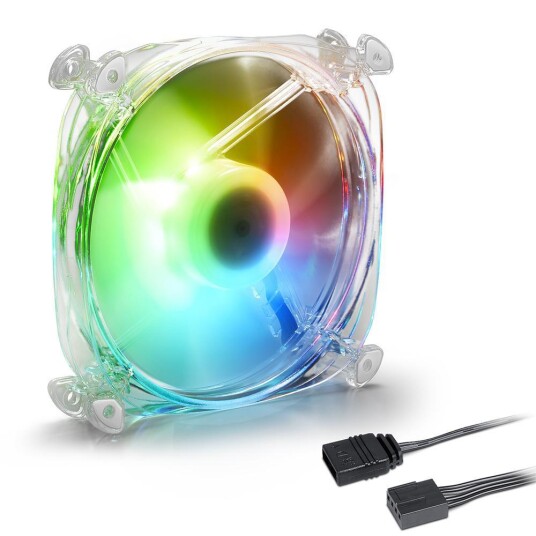 Sharkoon Shark Disc PWM 120mm RGB Kabinettvifte med 1400RPM Sharkoon Shark Disc PWM 120mm RGB Kabinettvifte med 1400RPM