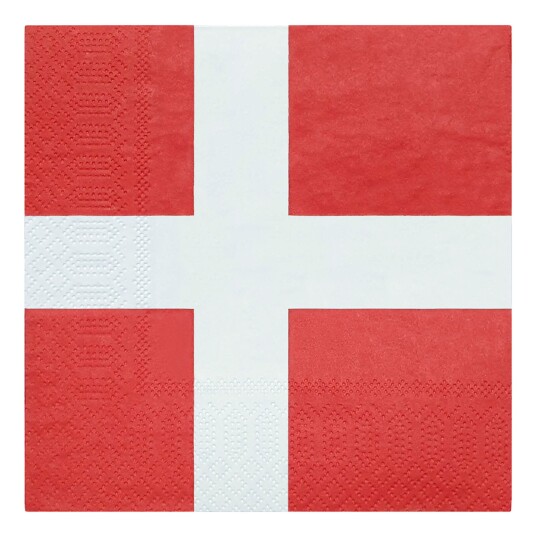 Servietter Dansk Flagg 20 pakning Servietter Dansk Flagg 20 pakning