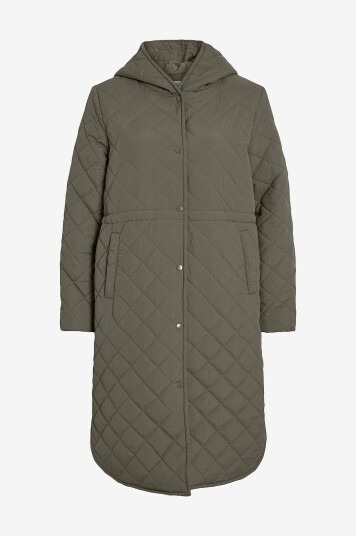 Vila Kåpe viGalia L/S Hooded Coat Grå Vila Kåpe viGalia L/S Hooded Coat Grå