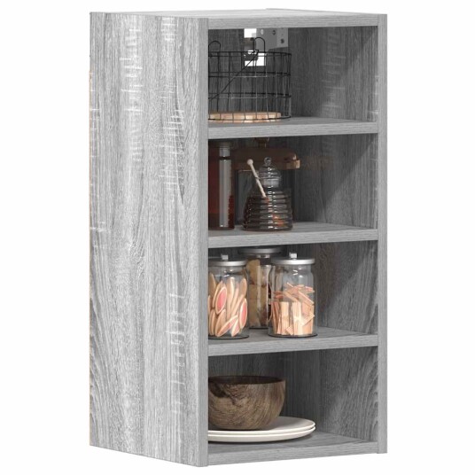  Vegghengt skap grå sonoma 30x29,5x60 cm konstruert tre 8721158425171