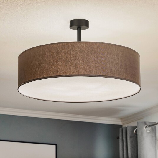 TK Lighting Taklampe Rondo med avstand grå Ø 60cm