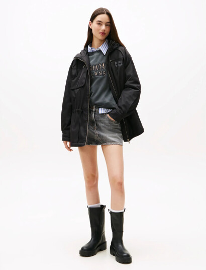 Tommy Jeans Tjw Midi Parka - Black - M