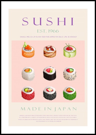Japanese Sushi Collection Plakat / 100x150