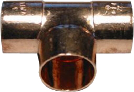 Viega 28x22mm lodde-T-stykke i kobber - Hydraulikktilbehør