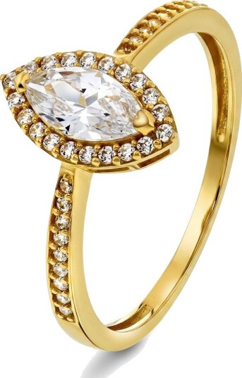Pan Jewelry Ring i gull med zirkonia størrelse Ring i gull med zirkonia Str. 58