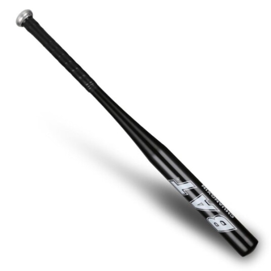 Baseballbat i full aluminiumslegering svart