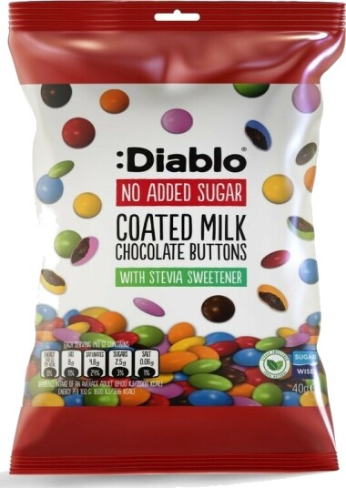 Diablo milk chocolate buttons 40 g