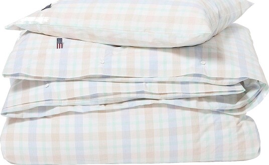 Lexington   Sengesett Checked Cotton Percale   Flerfarget