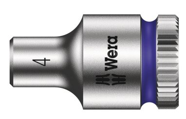 Wera 05003501001, Uttag, 1/4", Metrisk, 1 Huvuden, 4 Mm, Kromvanadinstål