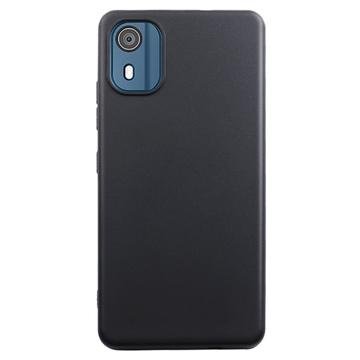 Nokia C02 Mot Fingeravtrykk Matte TPU-deksel Svart