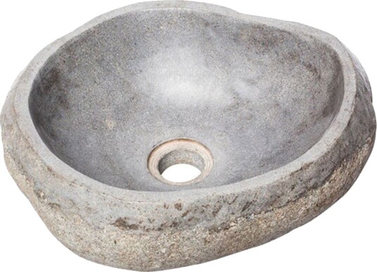 Bathco Piedra Rio Toppmontert Servant 48-58x48-58x15 cm, uten overløp, Sort